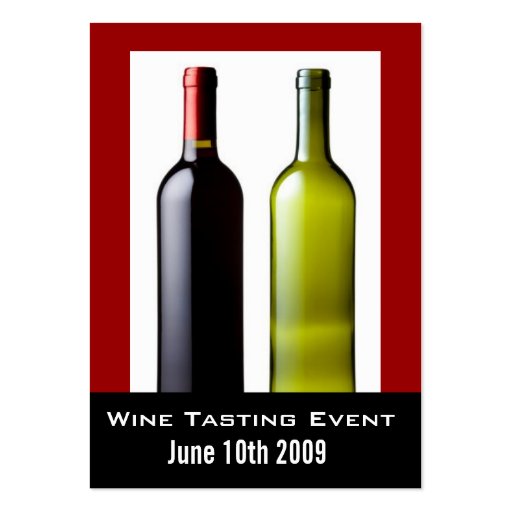 Wine Tasting Event Mini Invite Cards Business Cards