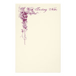 Wine Tasting Notes Stationery Design
