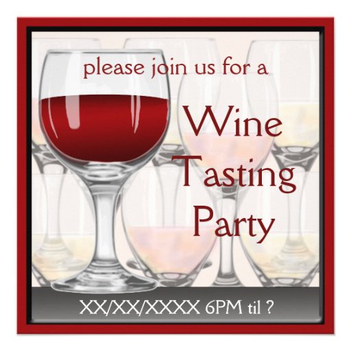 Wine Tasting Party Invitation (front side)
