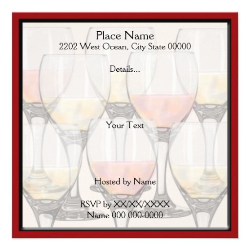 Wine Tasting Party Invitation