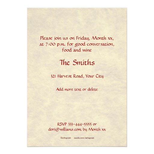 Wine Tasting Party Personalized Invitation