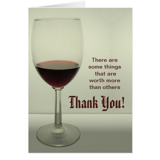 Wine Thank You Card | Zazzle