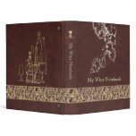 Wine theme 3 ring binders