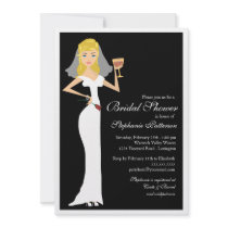 Wine Theme Bridal Shower Celebration Invitation
