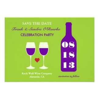 Wine Theme Save the Date Card