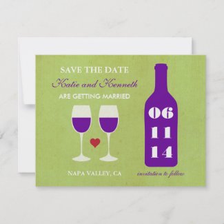 Wine Theme Save the Date Card zazzle_invitation