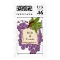 Wine Themed Wedding Postage Stamp