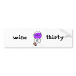 WINE THIRTY BRIGHT AND BOLD WATERCOLOR BUMPER STICKER