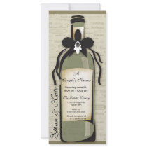 Wine Varietal and Whimsical Bottle Invitation
