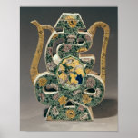 Wine vase in the form of the character 'shou' poster