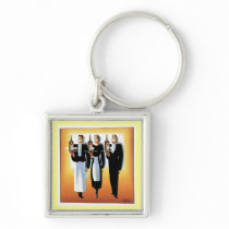 Wine Vintage Drink Ad Art Keychain