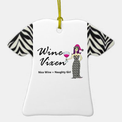 Wine Vixen "Nice & Naughty" Custom Christmas Tree Ornaments