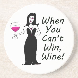 Wine Vixen Simply Wicked When You Can't Win, Wine Beverage Coasters