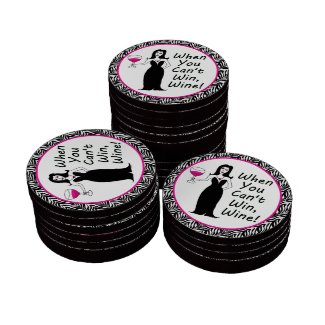 Wine Vixen When You Can't Win, Wine Poker Chips Set