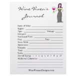 Wine Vixen's Wine Notes Journal Letterhead Design