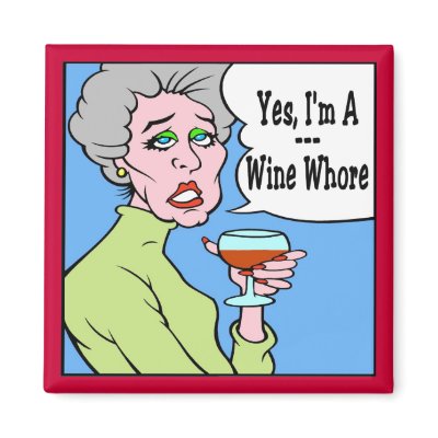 Wine Whore Magnet by figstreetstudio