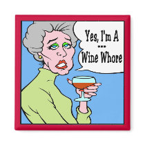 Wine Whore magnets by figstreetstudio Wine Whore magnets