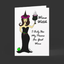 Wine Witch All Occasion Card by Victoreeah Wine Witch All Occasion Card