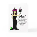 Wine Witch Anti-Valentine's Day Card card