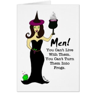 Wine Witch Anti-Valentine's Day Card