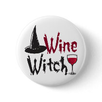 Wine Witch Buttons