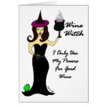 Wine Witch Halloween Card