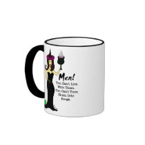Wine Witch "Men!" Anti-Valentine's Day Mug by Victoreeah Wine Witch "Men!" Anti-Valentine's Day Mug