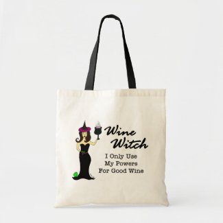 Wine Witch Shopping Bag