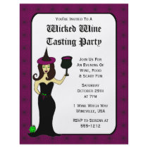 Wine Witch Wicked Wine Tasting Halloween Event Custom Flyer