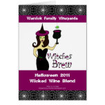 Wine Witch "Witches Brew" Halloween Greeting Card