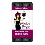 Wine Witch "Witches Brew" Halloween Wine Labels