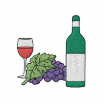 Wine with grapes embroidered shirts by ZazzleEmbroidery Wine with grapes embroidered shirts