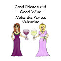 Wine Women Friendship Valentine's Day Greeting card