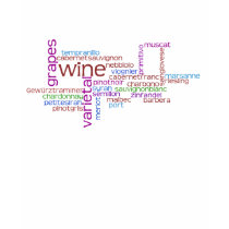 Wine Word Cloud t-shirts