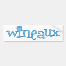 Wineaux (blue) bumper sticker