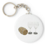 WineBarrelGlasses110709 copy Key Chain