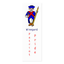 Winegard Elementary Patriot Pride Bookmark business cards by onesockjr Winegard Elementary Patriot Pride Bookmark business cards