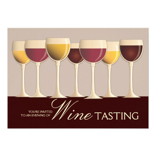 Wineglass Selection Wine Tasting Party Invitation (front side)