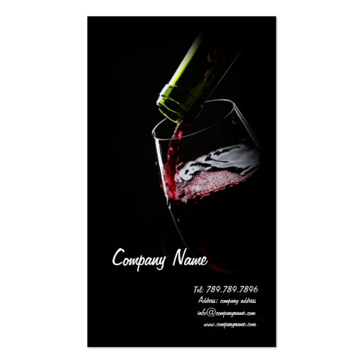 Winemaker or Taster Business Card Template