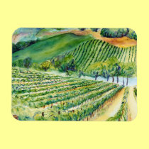 Winery Artwork Vineyard Painting Magnet magnets