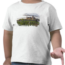 Winery building seen from the vineyard at t shirt