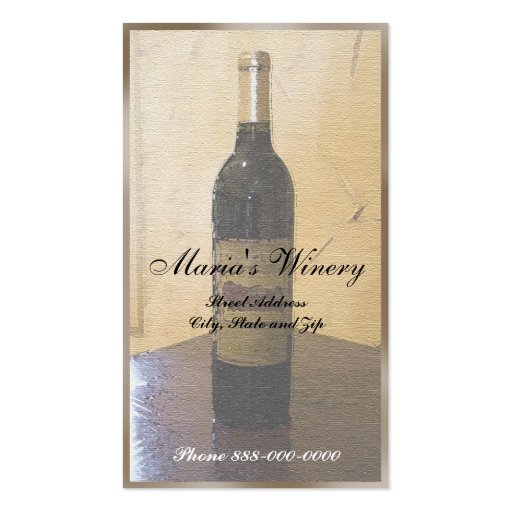 Winery Business Card (front side)