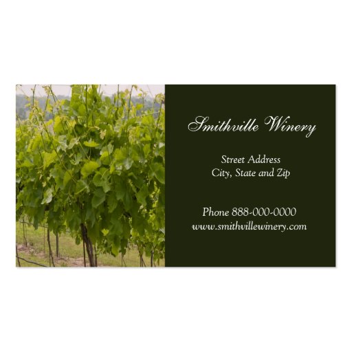 Winery Business Card