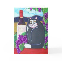 Winery Cat Greetings cards