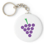 winery grapes logo symbol violet key chain