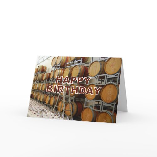 Winery Happy Birthday card
