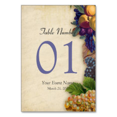 Winery Vineyard Country Chic Wedding Table Card