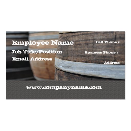 Winery Wine Bar Business Card Template (front side)