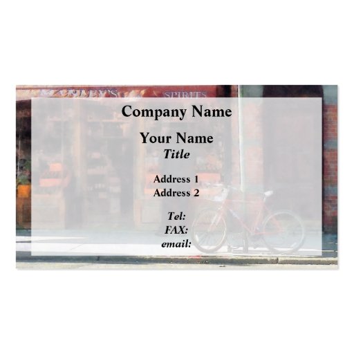 Wines and Spirits Greenwich Village Business Card (front side)