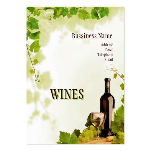 Wines Bussiness Card Business Card (front side)